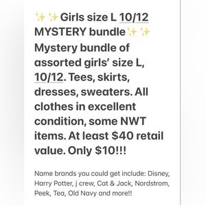 ✨✨✨ Girls’ MYSTERY BUNDLE Size 10/12, L